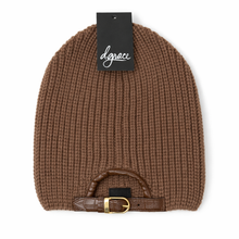 Load image into Gallery viewer, D. Grace Buckle-back Beanie-Brownie
