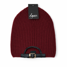 Load image into Gallery viewer, D. Grace Buckle-back Beanie-Fine Wine Burgundy
