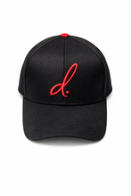 Load image into Gallery viewer, D. Dot Buckle back Cap-Black/Red
