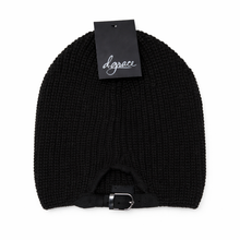 Load image into Gallery viewer, D. Grace Buckle-back Beanie-Black
